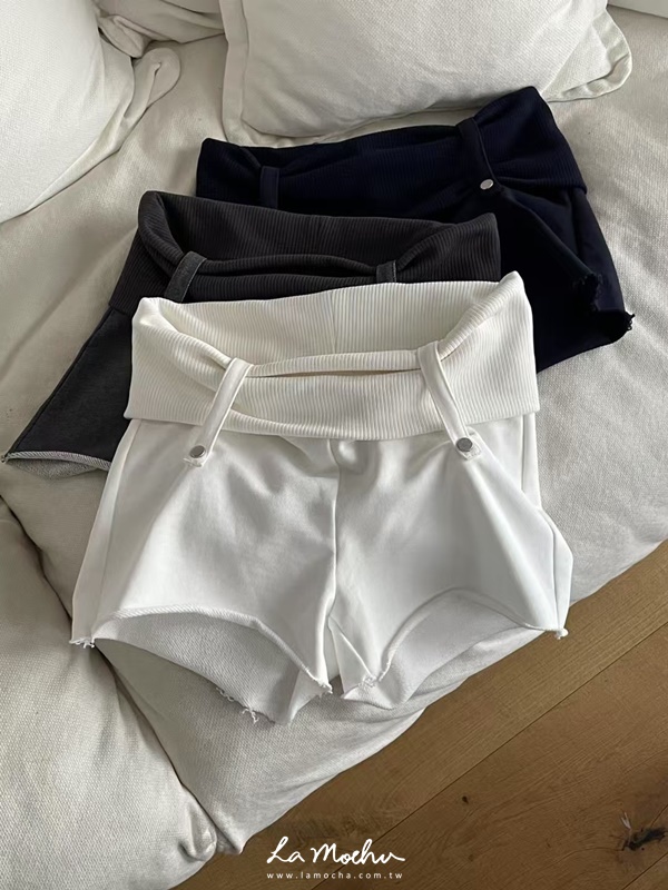 螺紋棉質辣妹小熱褲